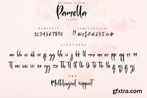 Sister Pamella Font Family - 2 Fonts