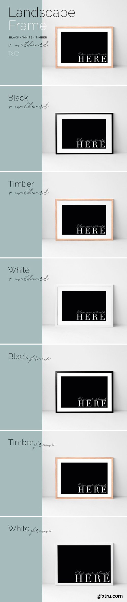 CM - Landscape Frame Mockup with Matboard 2516424