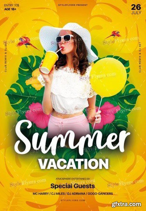 Summer Vacation V7 2018 PSD Flyer Template