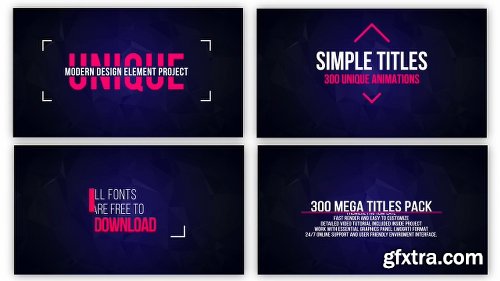Videohive Mogrt Titles - 250 Animated Titles for Premiere Pro & After Effects 21765077
