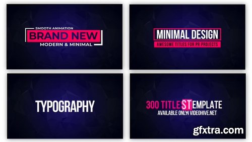 Videohive Mogrt Titles - 250 Animated Titles for Premiere Pro & After Effects 21765077