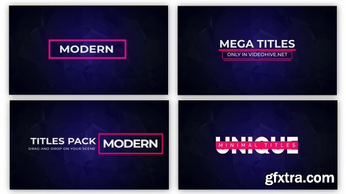 Videohive Mogrt Titles - 250 Animated Titles for Premiere Pro & After Effects 21765077