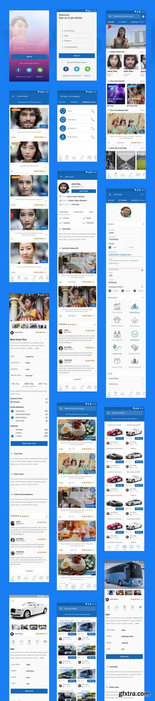 Travel App Ui Kit XD