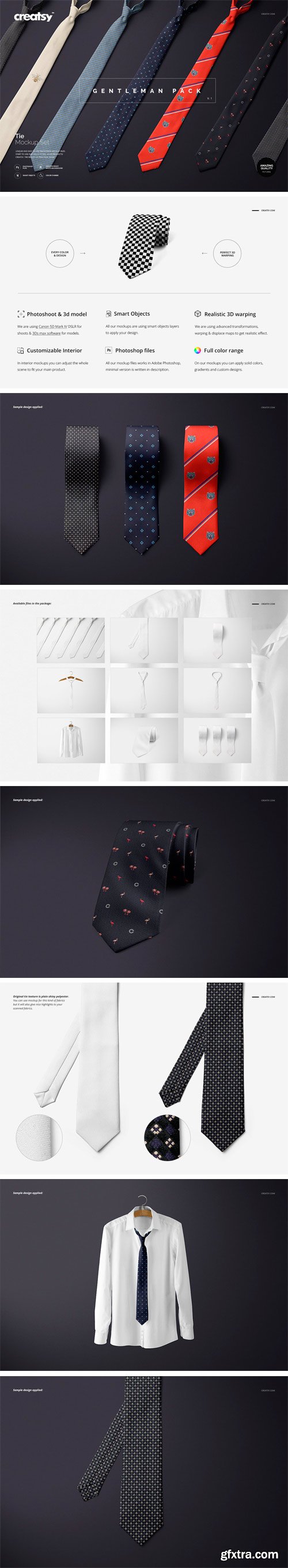 CM - Gentelman Pack v.1: Tie Mockup Set 2481236