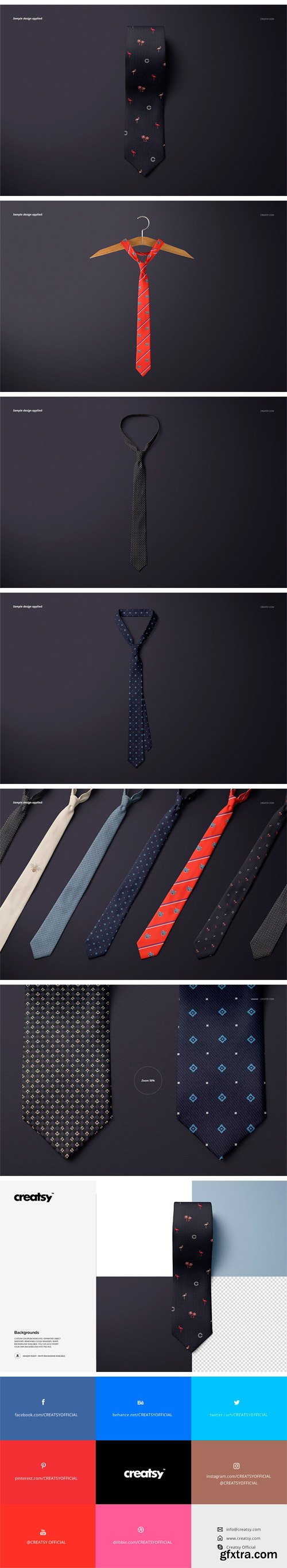 CM - Gentelman Pack v.1: Tie Mockup Set 2481236