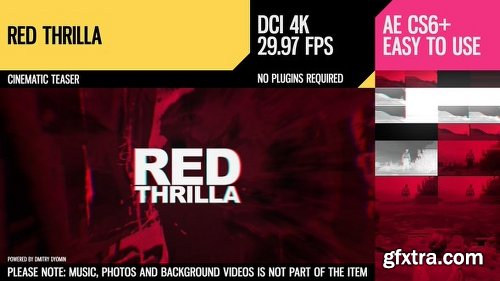 Videohive Red Thrilla (4K Cinematic Teaser) 19000530