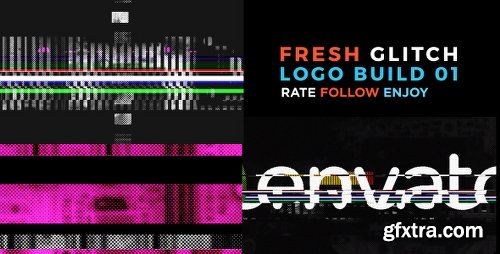 Videohive Fresh Glitch Logo Build 2 Pack Volume 1 19461826