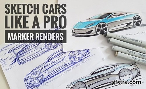 How To Sketch, Draw, Design Cars Like a Pro | Marker Renders