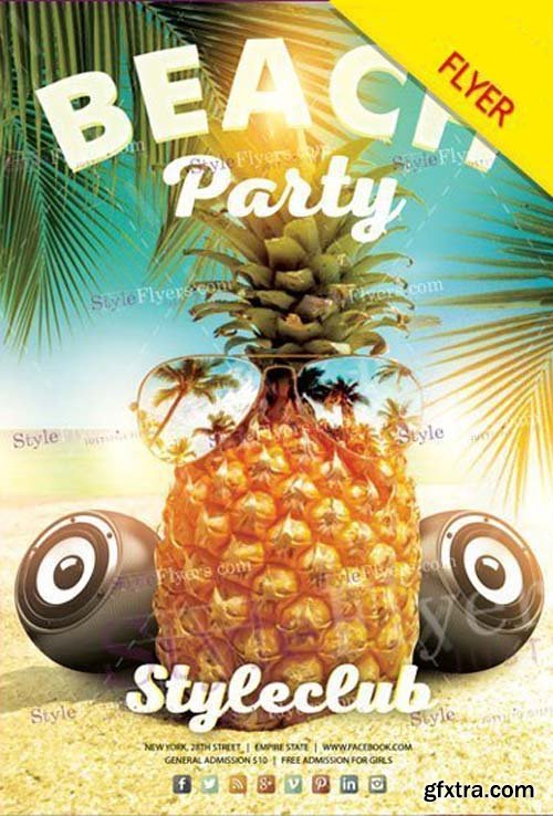 Beach Party V10 2018 Flyer PSD