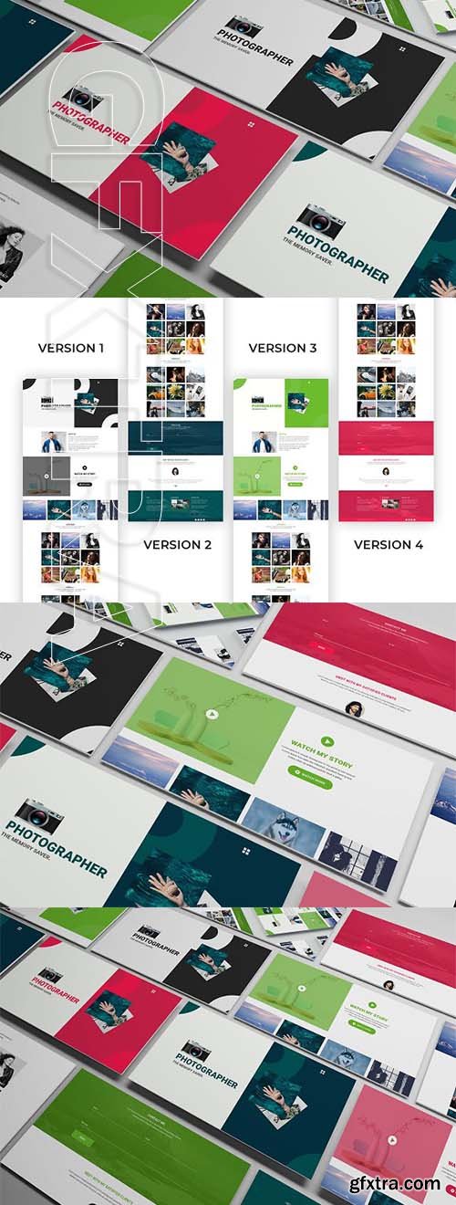 CreativeMarket - Photographer Website PSD template 2579613