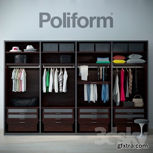 Poliform Wardrobe 3d Model