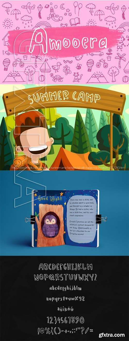 CreativeMarket - Amooera Handdrawn font childish fun 2576569