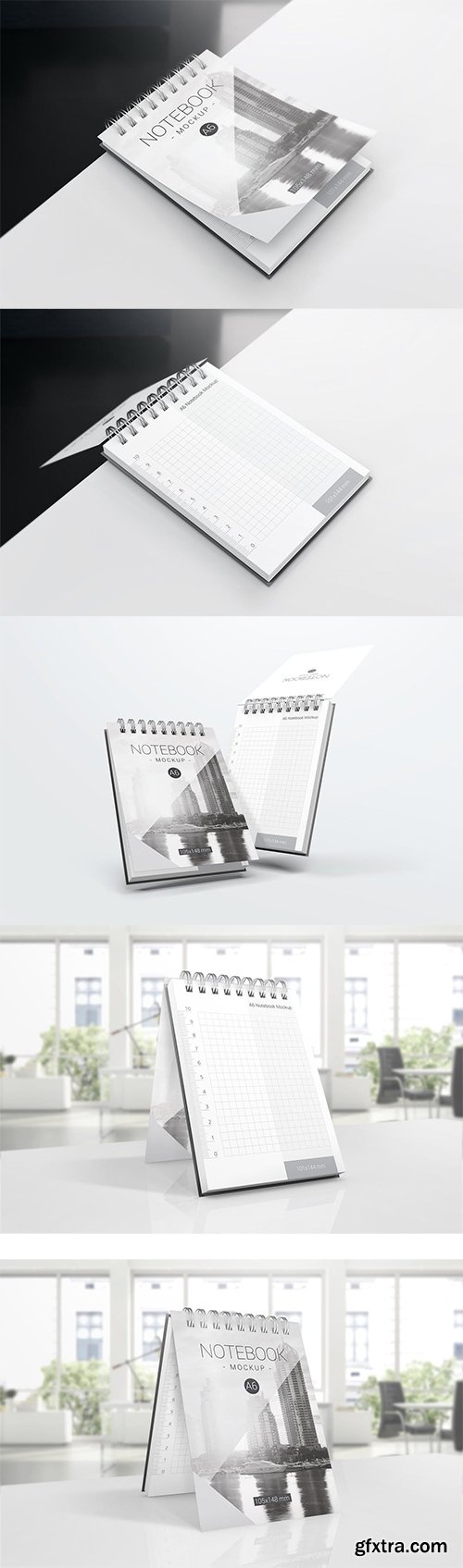 A6 Spiral Notebook Mockups