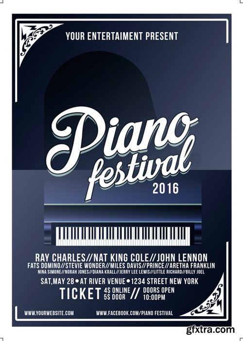 CM - Piano Festival Flyer Template 2516382
