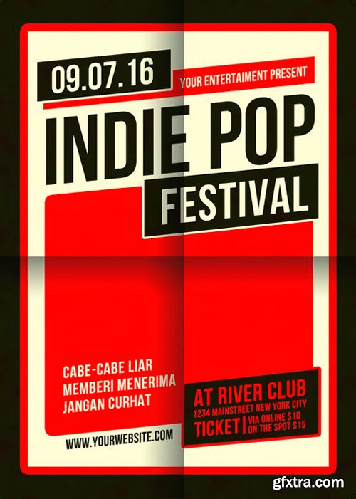 CM - Indie Pop Festival Flyer Template 2516390