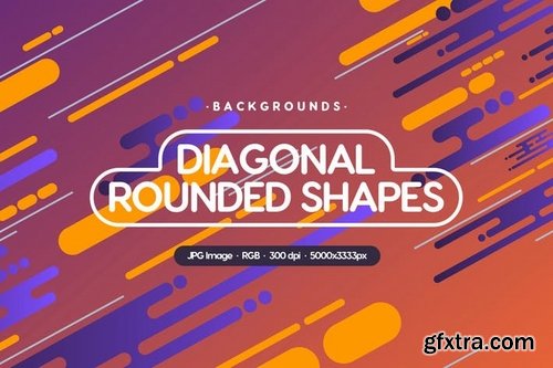 Diagonal Rounded Shapes Backgrounds