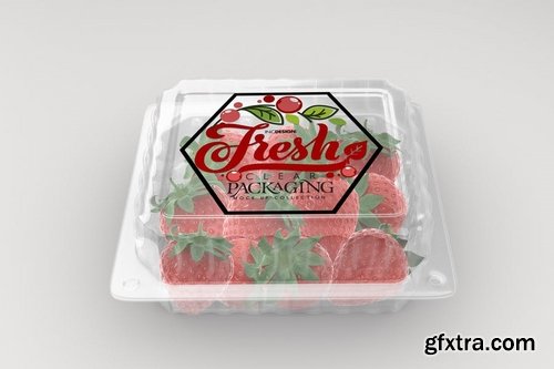 Medium Clamshell Container Packaging Mockup