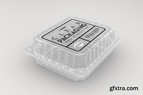 Medium Clamshell Container Packaging Mockup