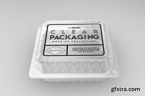 Medium Clamshell Container Packaging Mockup