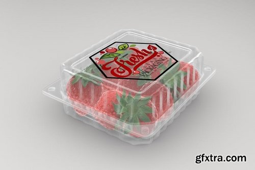 Medium Clamshell Container Packaging Mockup