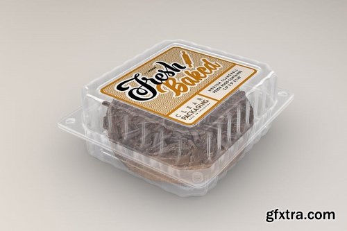 Medium Clamshell Container Packaging Mockup