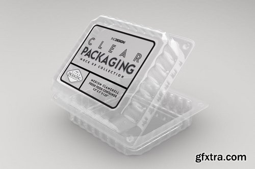 Medium Clamshell Container Packaging Mockup