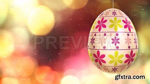 Rotating Easter Egg On Bokeh Background - Motion Graphics 88314