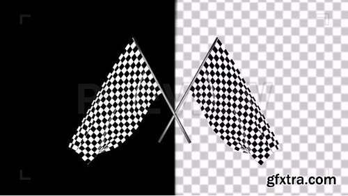 Double Checkered Race Flags - Motion Graphics 88260