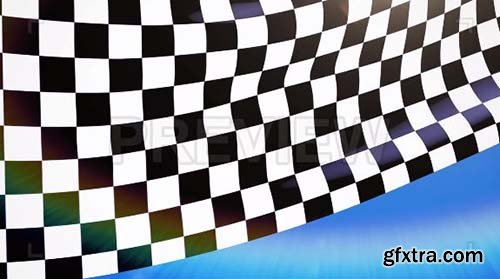 Sunny Day Racing Flag Closeup - Motion Graphics 88263