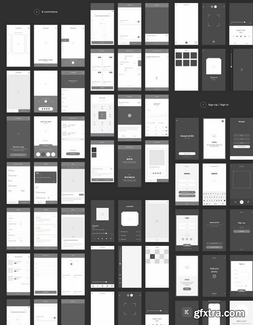 Knock iOS Wireframe UI Kit