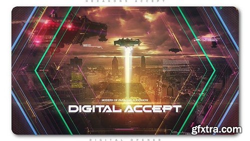 Videohive Hexagons Accept Digital Opener 21228531