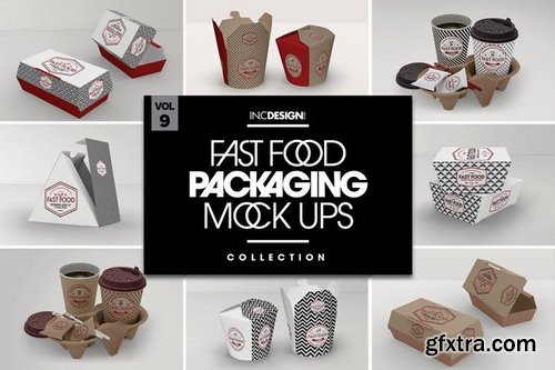 Fast Food Boxes Vol9 Take Out Packaging Mockups