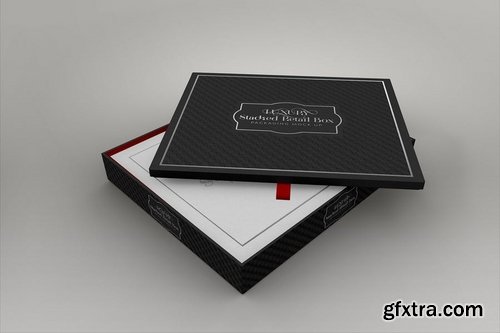 Stacked 3pc Retail Box Mockup