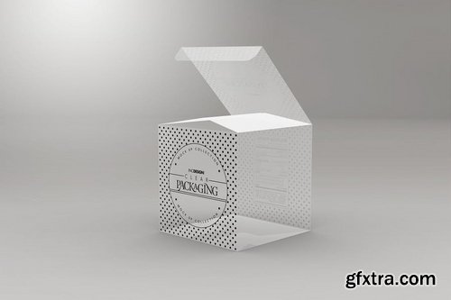 Clear Lock Bottom Boxes Packaging Mockup