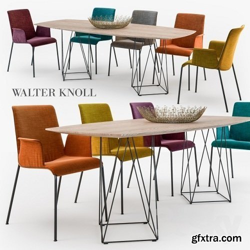 Walter Knoll Liz chair Joco table 3d Model