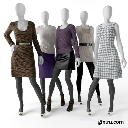 Female mannequins 3d Models