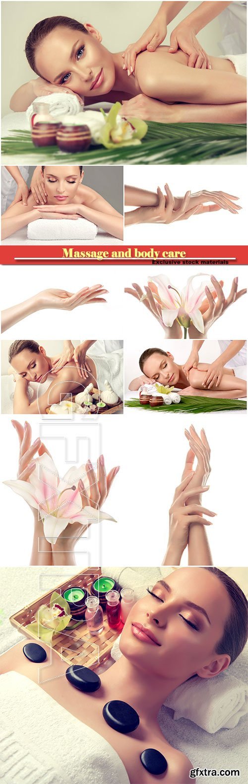 Massage and body  care, spa body massage treatment