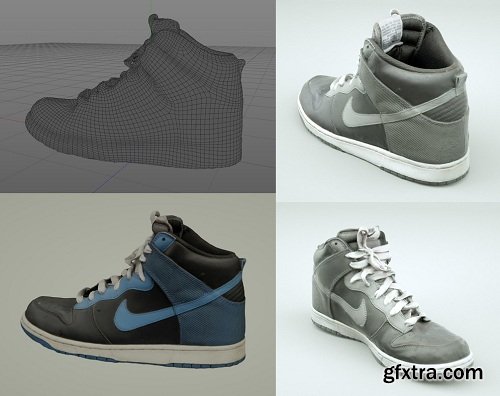 3D Scanned Nike High Top Sneaker