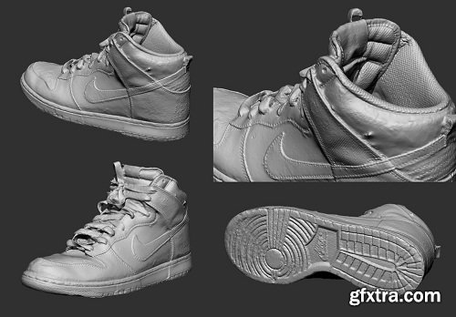 3D Scanned Nike High Top Sneaker