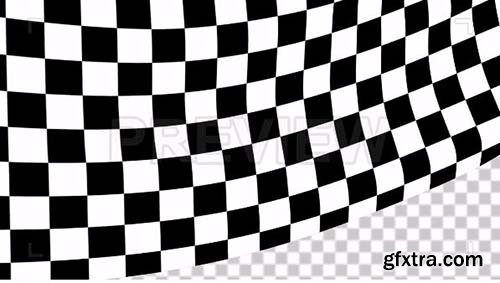 Transparent Close Shot Of A Race Flag - Motion Graphics 88262