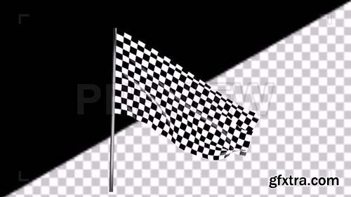 Waving Checkered Race Flag - Motion Graphics 88279