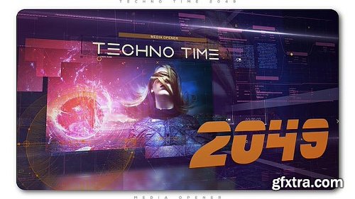 Videohive Techno Time 2049 Media Opener 21176700