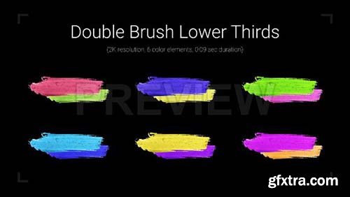 Double Brush Lower Thirds - Motion Graphics 88524