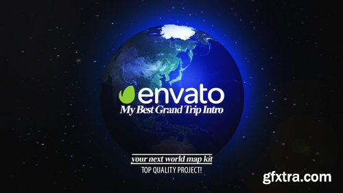 Videohive Best Grand Trip Intro | World Map Kit 21674484