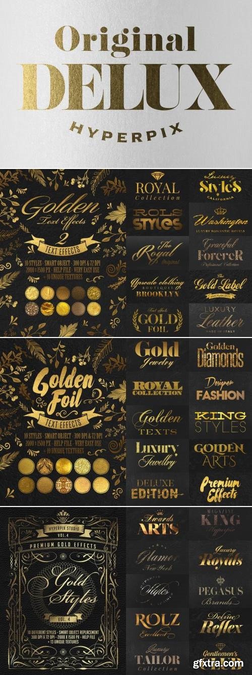 Gold Text Effects Bundle