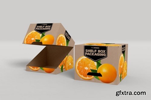 Retail Shelf Box No02 Packaging Mockup