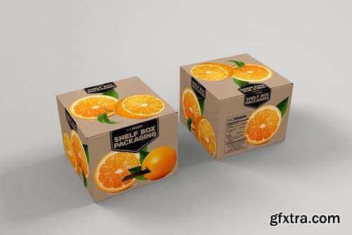 Retail Shelf Box No02 Packaging Mockup