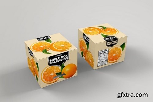 Retail Shelf Box No02 Packaging Mockup