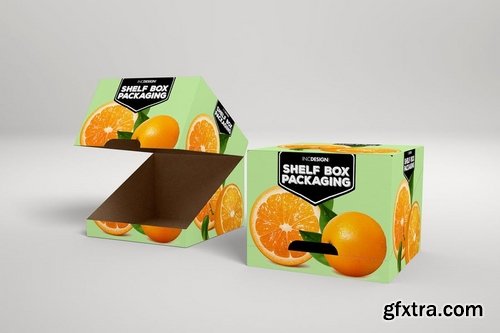 Retail Shelf Box No02 Packaging Mockup