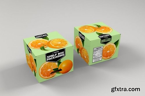 Retail Shelf Box No02 Packaging Mockup